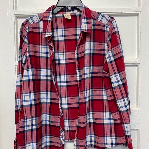 Faded glory women’s button down plaid shirt size Xl - Picture 2 of 7
